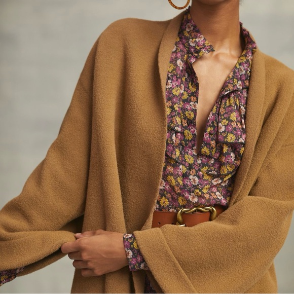 Anthropologie Maeve Clara Shawl Open-Front Cardigan - Picture 5 of 8